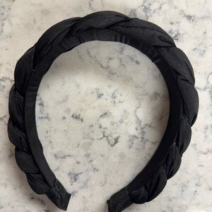 Anthropologie black braided headband